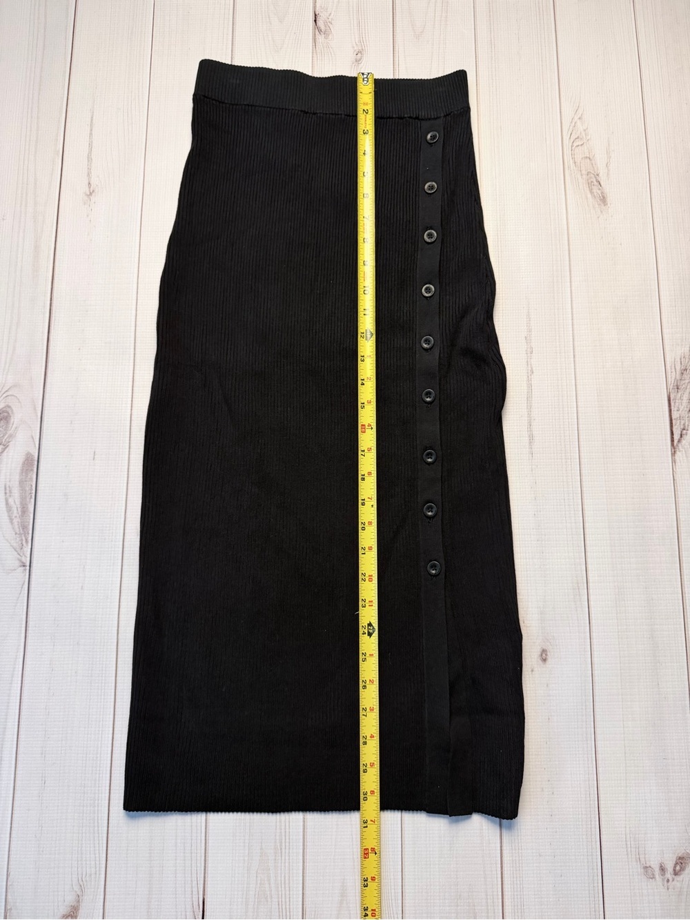 Lita by Ciara Black Button-Trim Pencil Skirt - Picture 2 of 7
